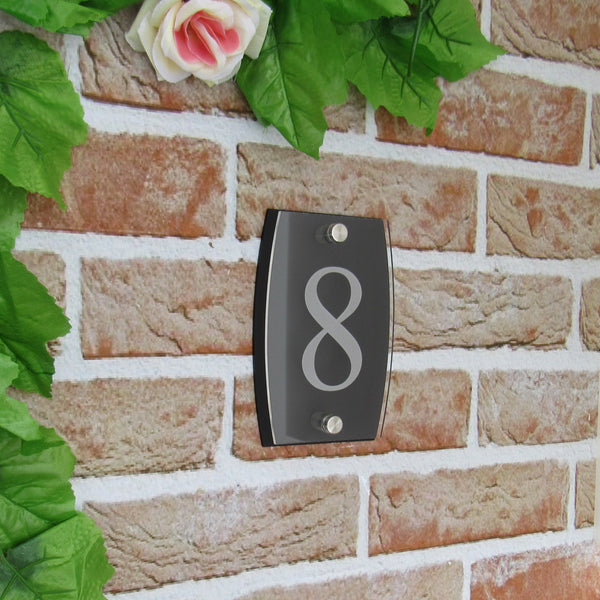 Small Modern House Number Plaque (150mm x 100mm)