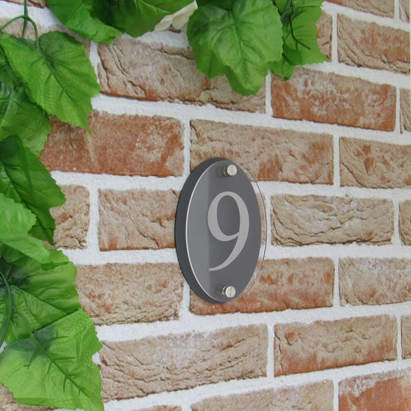 Small Oval House Number Plaque (150mm x 100mm)